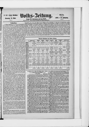 Volks-Zeitung vom 10.05.1903