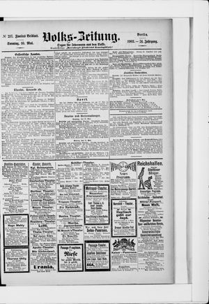 Volks-Zeitung vom 10.05.1903