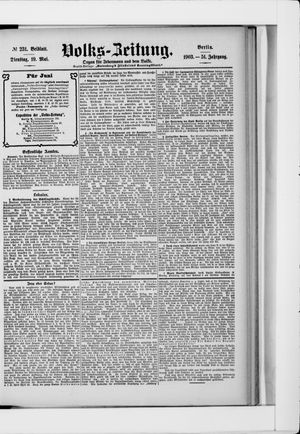 Volks-Zeitung vom 19.05.1903