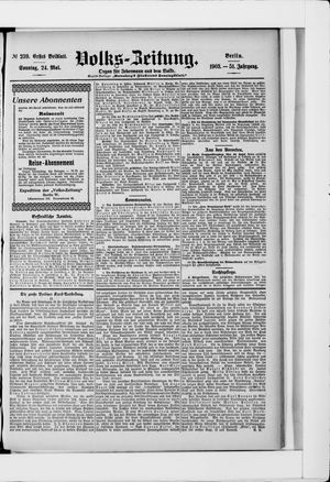 Volks-Zeitung vom 24.05.1903
