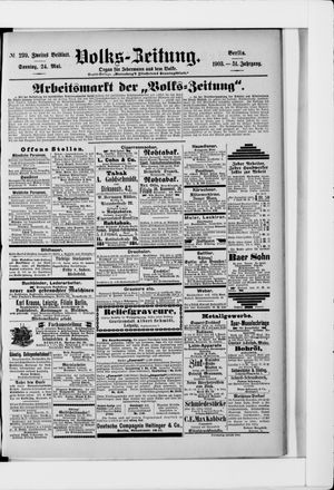 Volks-Zeitung vom 24.05.1903