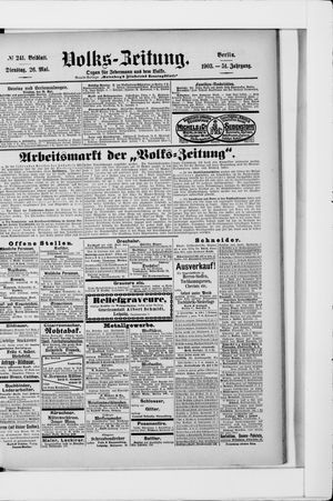 Volks-Zeitung vom 26.05.1903