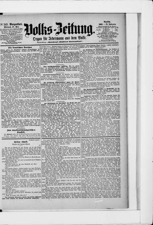 Volks-Zeitung vom 27.05.1903