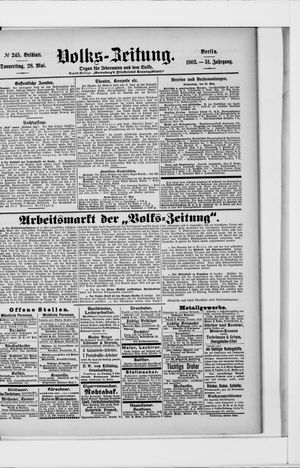 Volks-Zeitung on May 28, 1903