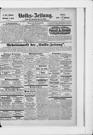 Volks-Zeitung on Jun 3, 1903