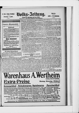 Volks-Zeitung vom 07.06.1903