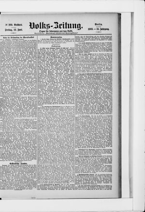 Volks-Zeitung vom 12.06.1903