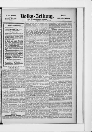 Volks-Zeitung vom 16.06.1903