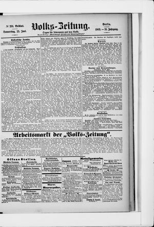 Volks-Zeitung vom 25.06.1903