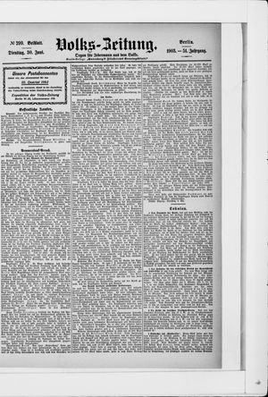 Volks-Zeitung vom 30.06.1903