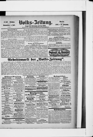 Volks-Zeitung vom 04.07.1903