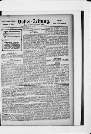 Volks-Zeitung vom 12.07.1903