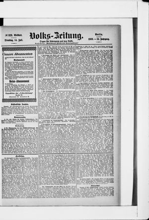 Volks-Zeitung on Jul 14, 1903