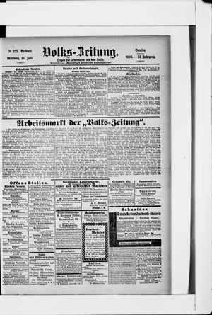Volks-Zeitung vom 15.07.1903
