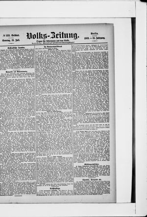 Volks-Zeitung vom 19.07.1903