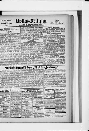 Volks-Zeitung vom 22.07.1903