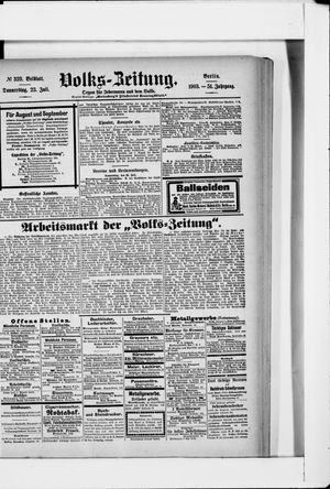 Volks-Zeitung vom 23.07.1903