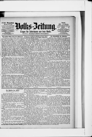 Volks-Zeitung vom 26.07.1903