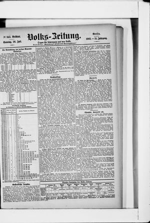 Volks-Zeitung vom 26.07.1903