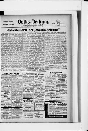 Volks-Zeitung on Jul 29, 1903