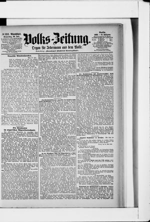 Volks-Zeitung vom 30.07.1903