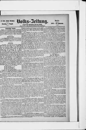 Volks-Zeitung on Aug 9, 1903