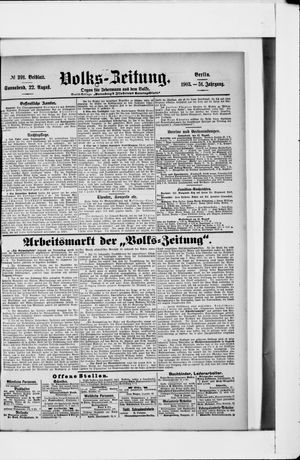 Volks-Zeitung vom 22.08.1903