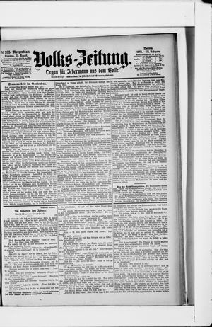 Volks-Zeitung vom 25.08.1903