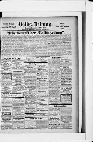Volks-Zeitung vom 27.08.1903