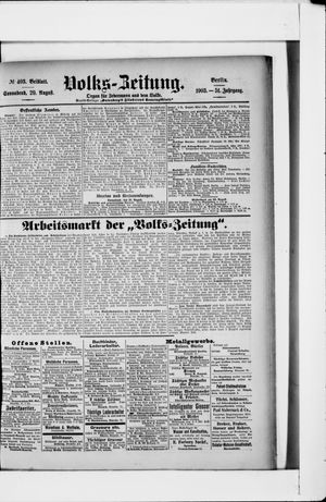 Volks-Zeitung vom 29.08.1903