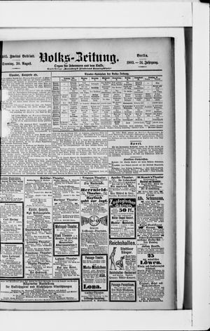 Volks-Zeitung vom 30.08.1903