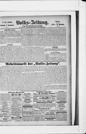 Volks-Zeitung vom 02.09.1903