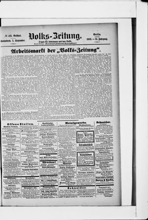 Volks-Zeitung vom 05.09.1903