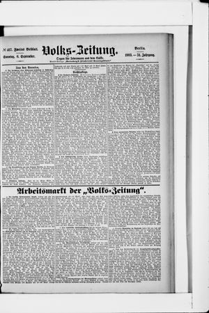 Volks-Zeitung vom 06.09.1903