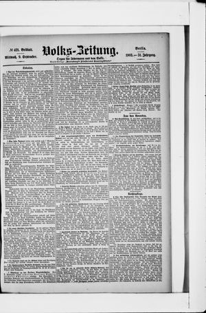 Volks-Zeitung vom 09.09.1903