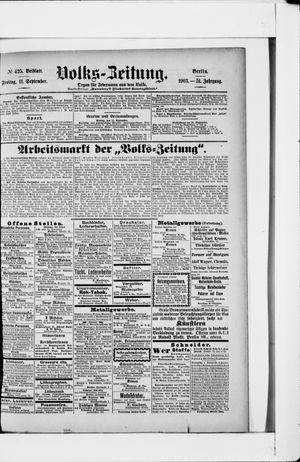 Volks-Zeitung on Sep 11, 1903