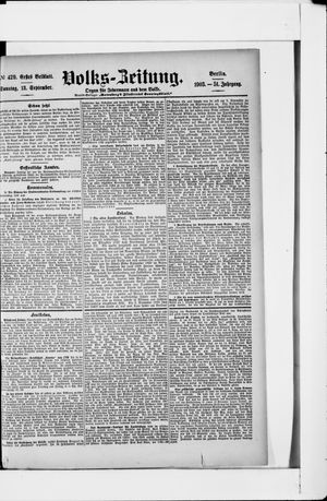 Volks-Zeitung vom 13.09.1903