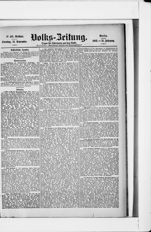 Volks-Zeitung vom 15.09.1903