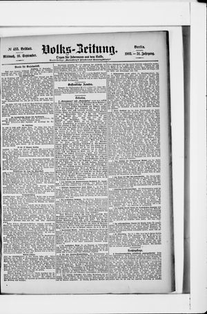 Volks-Zeitung vom 16.09.1903