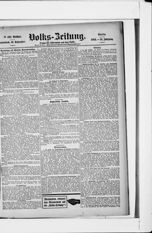 Volks-Zeitung on Sep 19, 1903