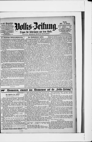 Volks-Zeitung vom 22.09.1903
