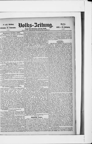 Volks-Zeitung vom 23.09.1903