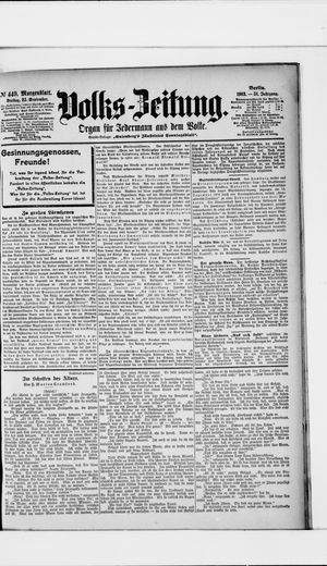 Volks-Zeitung vom 25.09.1903