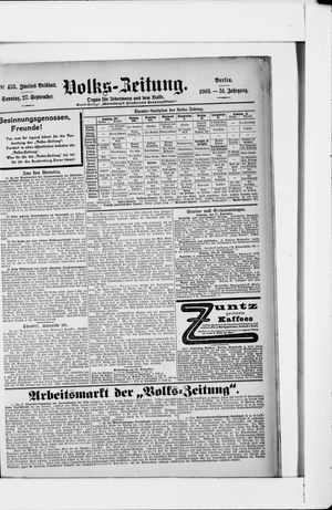 Volks-Zeitung vom 27.09.1903