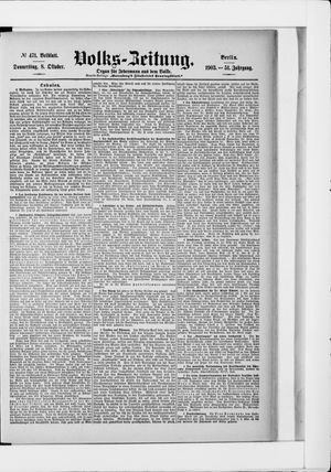 Volks-Zeitung vom 08.10.1903