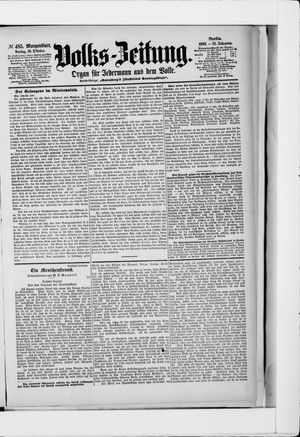 Volks-Zeitung on Oct 16, 1903