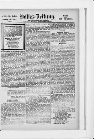 Volks-Zeitung vom 25.10.1903