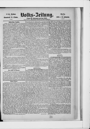 Volks-Zeitung vom 31.10.1903