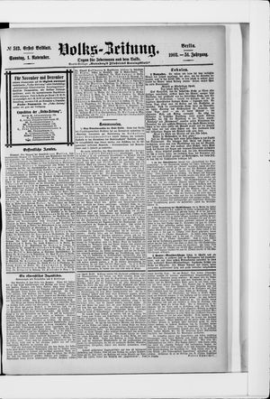 Volks-Zeitung on Nov 1, 1903