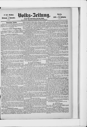 Volks-Zeitung vom 04.11.1903